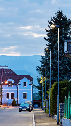 LED-Straßenbeleuchtung in der Stadtgemeinde Knittelfeld