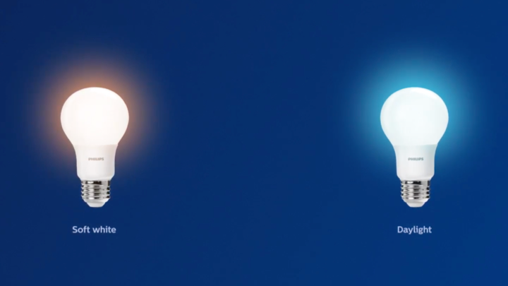 Vergleich einer warmweißen LED-Lampe mit einer hellen LED-Tageslichtlampe	